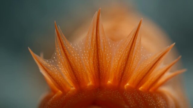 Close-up of orange sea urchin spines.