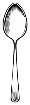 Illustration of a Spoon with a Retro and Artistic Aesthetic