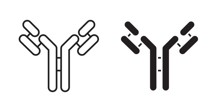 Antibody icon. Vector illustration isolated on white.