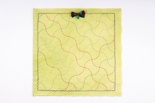 刺し子ふきん（分銅つなぎ）