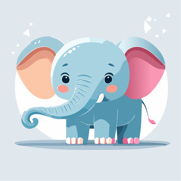 Elefant modern flach