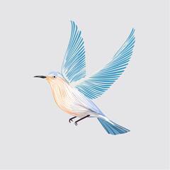 Obraz premium Vögel im Flug minimalistisch