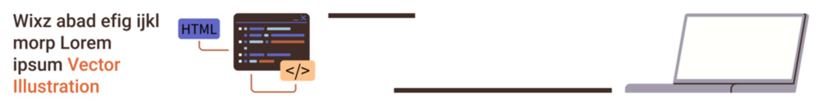 Web development, programming, computer learning, software development, coding education, data management. Code snippets and laptop setup. Web development and programming concepts