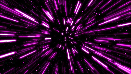 宇宙空間をワープする背景イラスト（ピンク）  © TOMO...