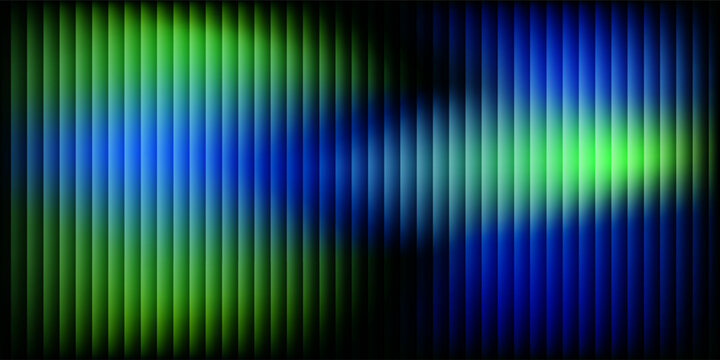 Glass gradient texture with teal and navy ripple pattern and smooth light distortion. Wavy abstract flow, futuristic blur effect, reeded vertical displacement.