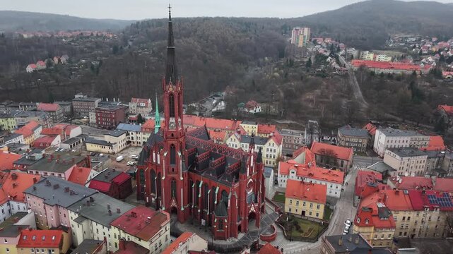 amazing church drone shot