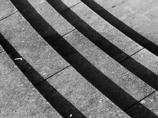 Fototapeta premium Stair steps photographed in black and white