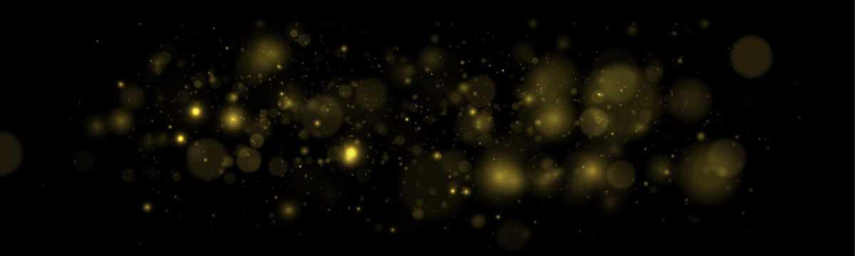 Bright golden sparks with trailing particles fall gracefully across a transparent canvas. The glowing dust forms a soft festive atmosphere. Ideal for holiday banners and seasonal decorations.
