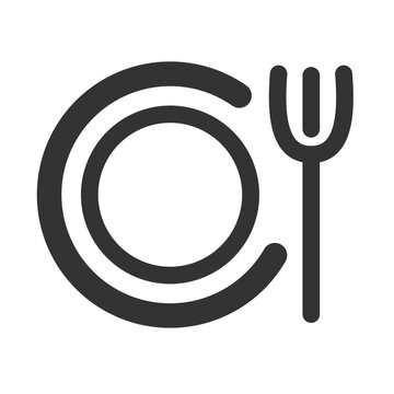 Plate Food Line Icon