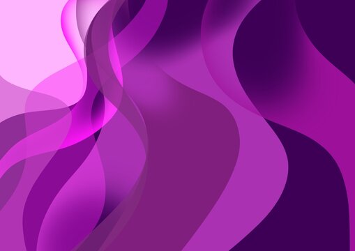 Abstract purple pink fluid waves background, modern gradient flowing shapes, vibrant digital walllpaper design 