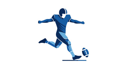 Obraz premium American football player kicking ball illustration