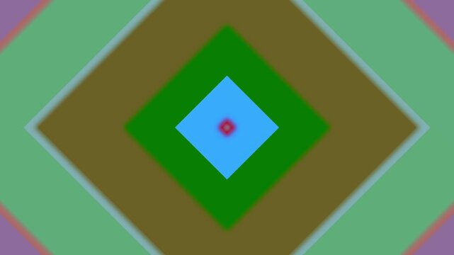 Colorful shapes change and move in different patterns in series of frames showing unique designs