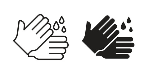 Obraz premium Wash your hands icon linear symbol. Vector Designs.