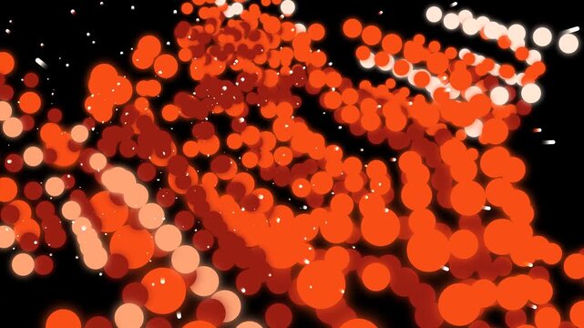Red Bubbles in Motion.