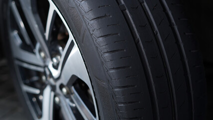 Fototapeta premium Used tires in good condition at affordable prices