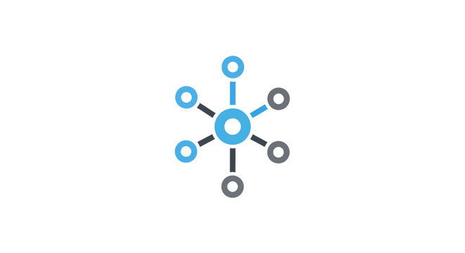 Abstract illustration of a network diagram or data structure on a white background design