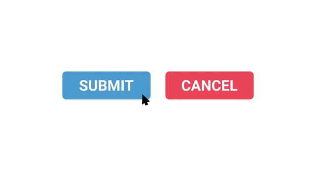 Submit cancel button animation video