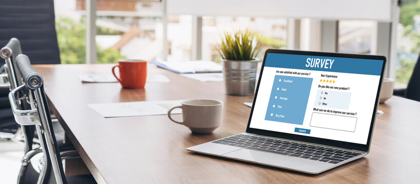 Online survey form for modish digital information collection on the internet network