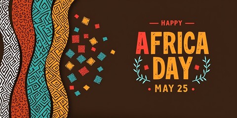 africa day background with colorful african pattern