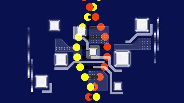 Animation of dna strand spinning over dna strand