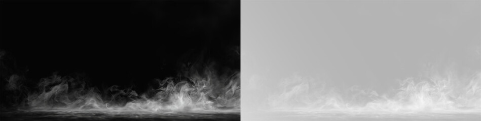 White burnout smoke clouds from drifting tires on asphalt © Alehandro