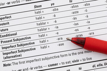 Spanish Verb Conjugation Chart for Regular Ar Verbs