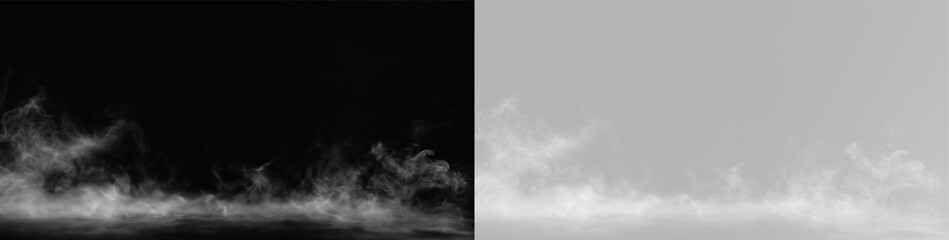 Fototapeta premium Heavy low-lying smoke machine effect for stage and runway