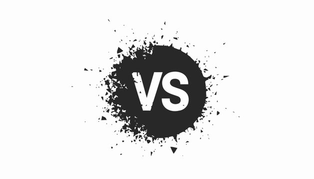 versus logo design element.