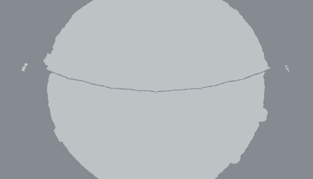 a gray sphere with a line across it.