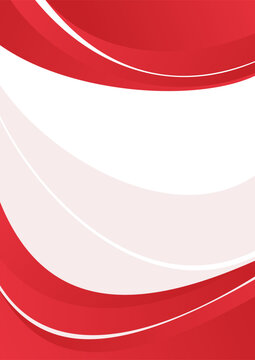 background design with red curved lines a4 size cover vector