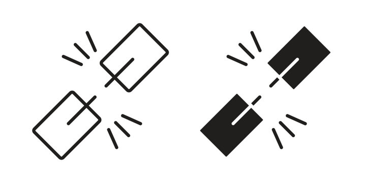 Weakness icon concept. Silhouette, glyph symbol. Isolated design.