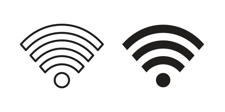 Wifi icon concept. Silhouette, glyph symbol. Isolated design.