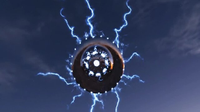 ufo ship sky space flying clouds