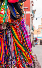 Naklejka premium Bright Traditional Woven Items