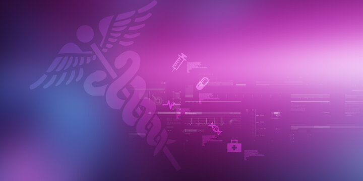 2d illustration caduceus medical symbol