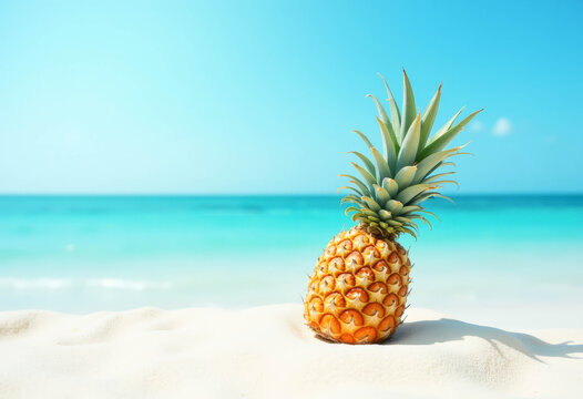 pineapple on the sea beach