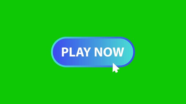 Play now button click animation video