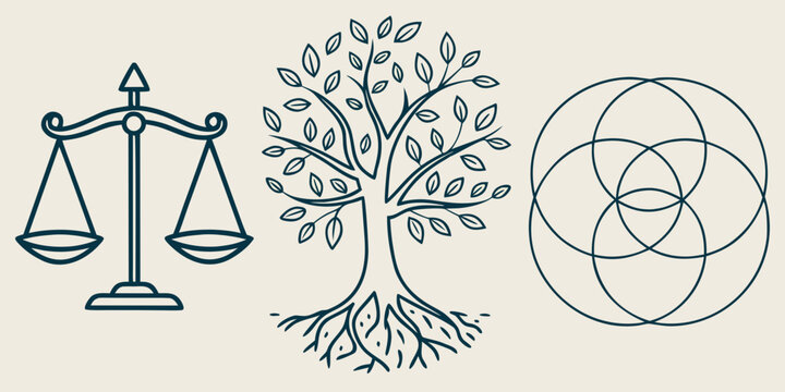 Line of balance, growth, and harmony line balance scale tree