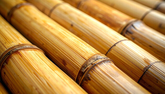 Close up of bamboo stalks natural texture and pattern background
