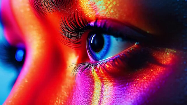 Cyber Neon Eye: A Visual Rhapsody of Digital Art