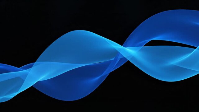 Blue wave abstract design element.