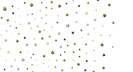 Fototapeta premium Abstract pattern with golden stars on a white background. Perfect for celebrations, holidays, Christmas and decoration.
