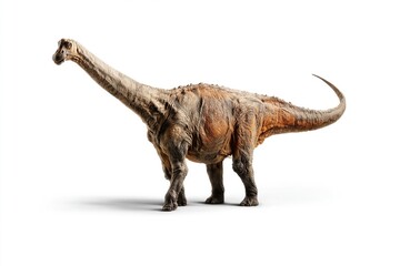 Fototapeta premium Large prehistoric sauropod dinosaur isolated on white