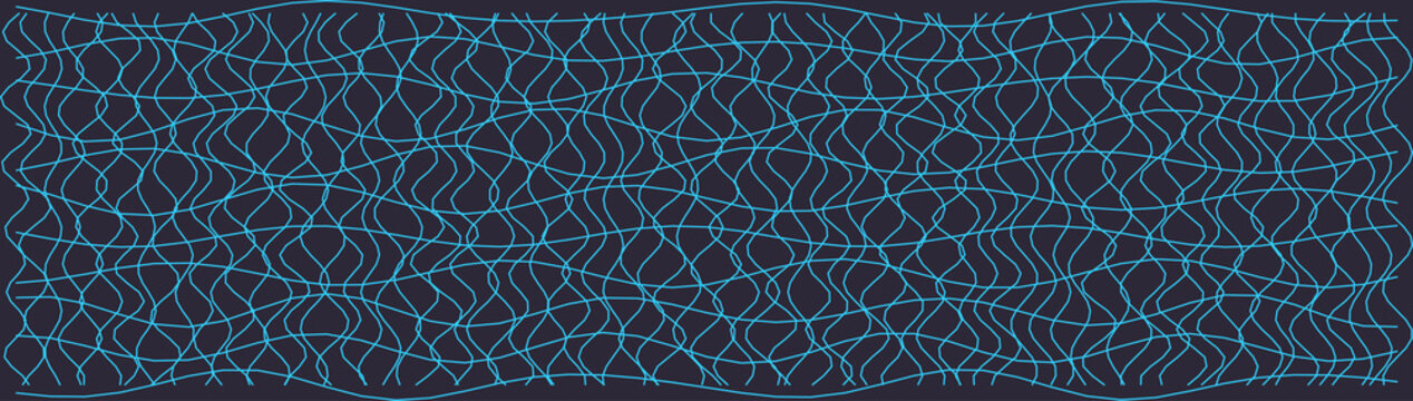 Engaging wavy grid pattern creates a sense of movement and fluidity for contemporary design needs.