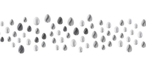 Elegant Easter eggs art with a clean white background, perfect for holiday greetings and designs. Suitable for Spring an © vegefox.com