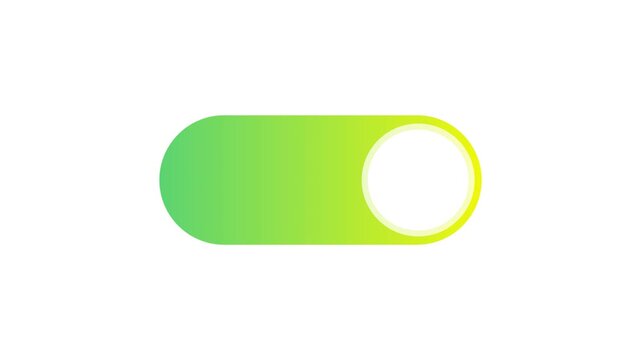 Toggle switch animation for on off state video