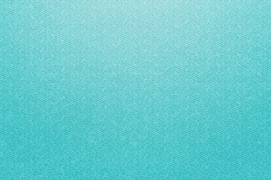 和柄 紗綾形 - 水縹