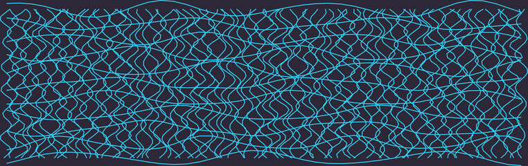 Abstract wavy blue grid pattern on a dark background, perfect for modern design projects.