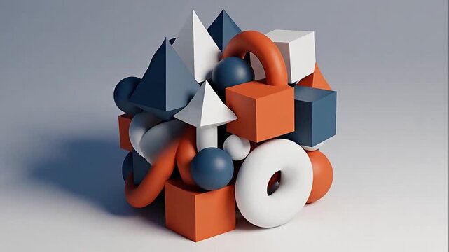 A colorful arrangement of geometric shapes.
