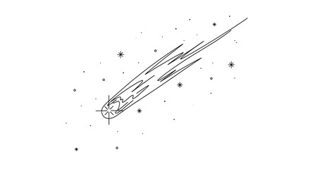 Meteor Shower Star Trail Comet Space Illustration © Free Account